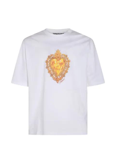 heart-print T-shirt by MOSCHINO