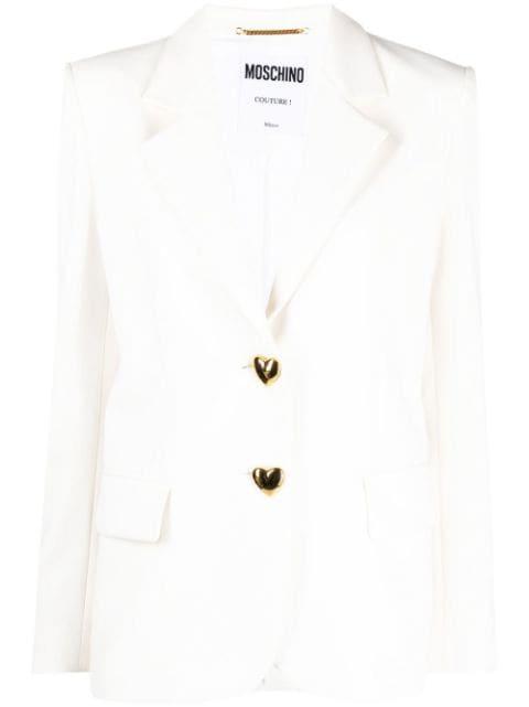 heart-shaped buttons blazer by MOSCHINO