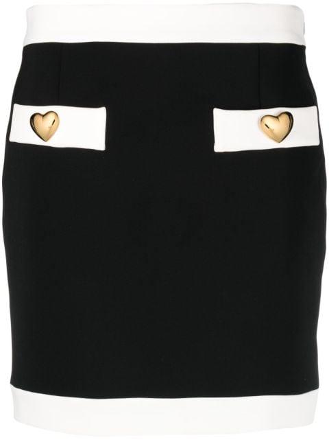 heart-shaped-buttons mini skirt by MOSCHINO