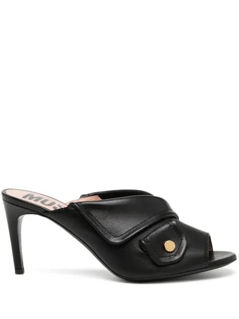 heeled leather sandals by MOSCHINO