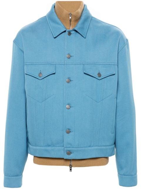 high-neck layered jacket by MOSCHINO