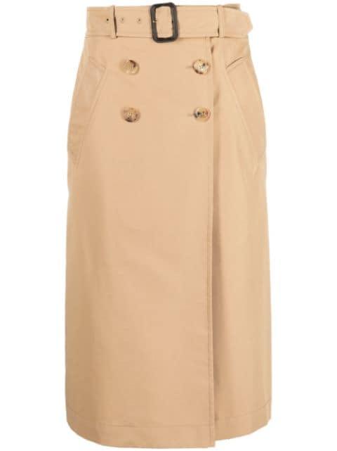 high-waisted belted midi skirt by MOSCHINO