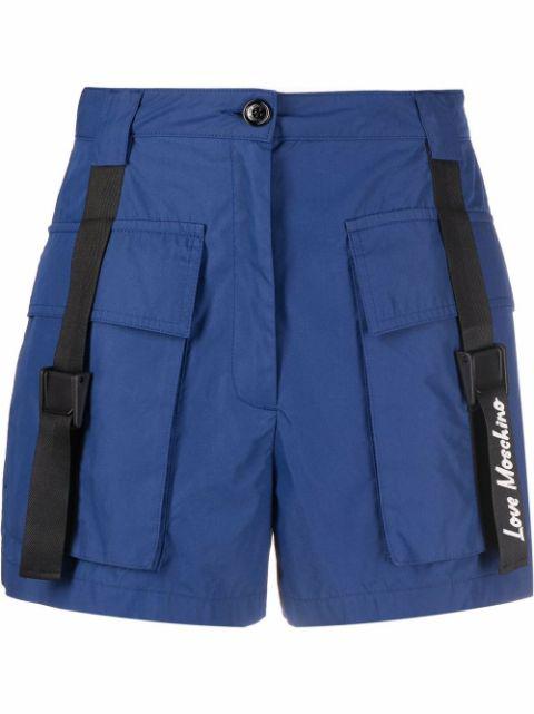 high-waisted cargo shorts by MOSCHINO