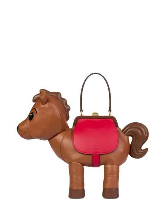 horse-shape sheepskin shoulder bag by MOSCHINO