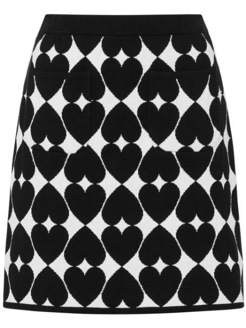 intarsia-knit cotton skirt by MOSCHINO
