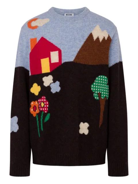 intarsia-knit jumper by MOSCHINO