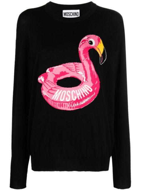 intarsia-knit logo jumper by MOSCHINO