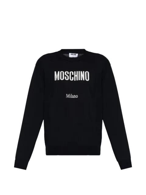 knitted crewneck jumper by MOSCHINO