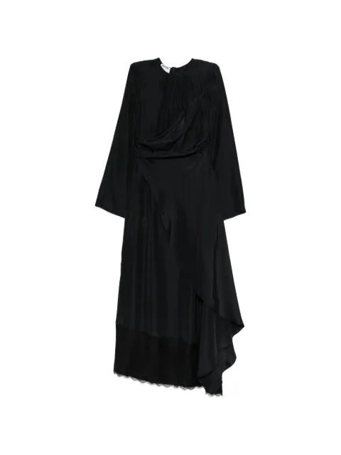 lace-detail asymmetric-hem maxi dress by MOSCHINO