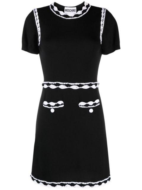 lace-trim knitted dress by MOSCHINO