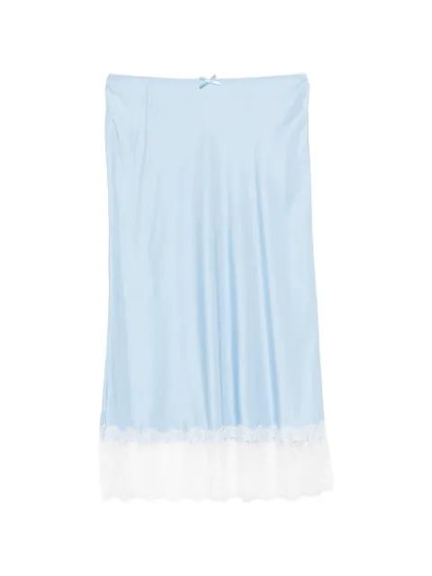 lace-trim midi skirt by MOSCHINO