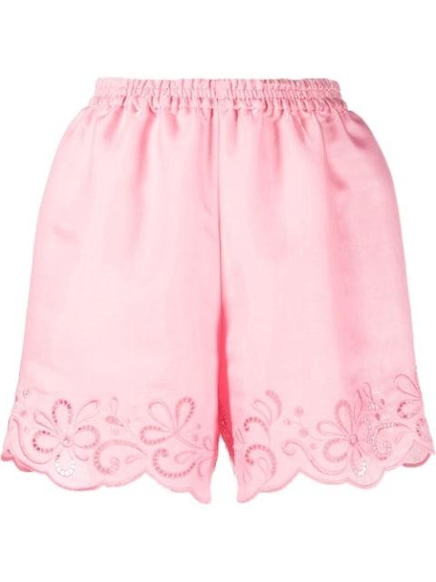 lace-trimmed shorts by MOSCHINO