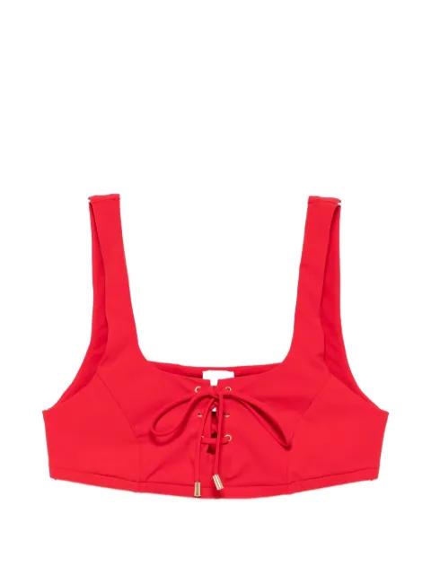 lace-up bikini top by MOSCHINO