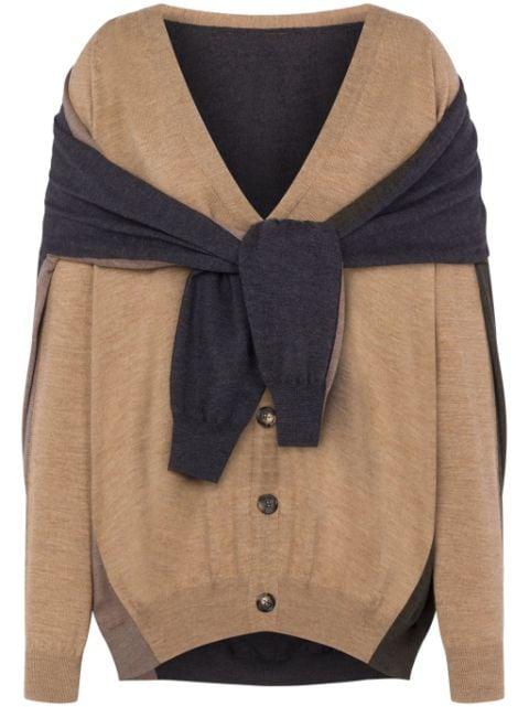 layered cardigan by MOSCHINO