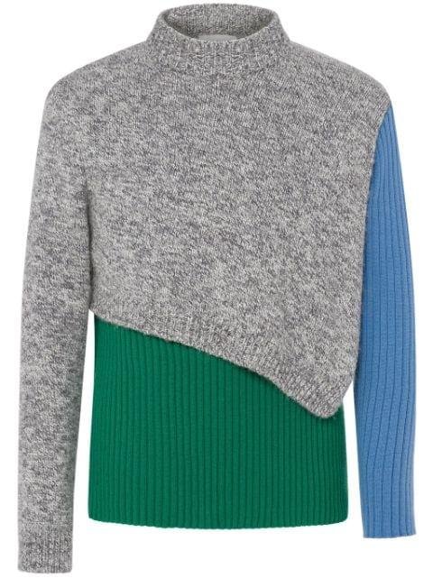 layered colour-block jumper by MOSCHINO