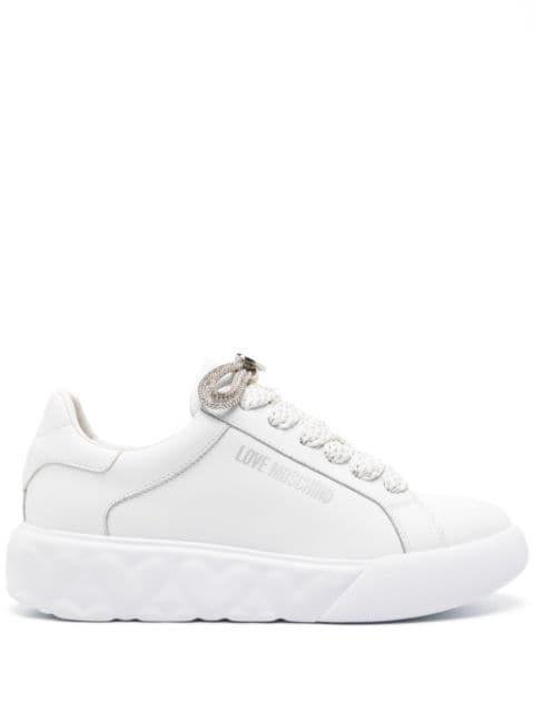 leather chunky sneakers by MOSCHINO