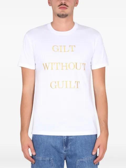 lettering-embroidered T-shirt by MOSCHINO