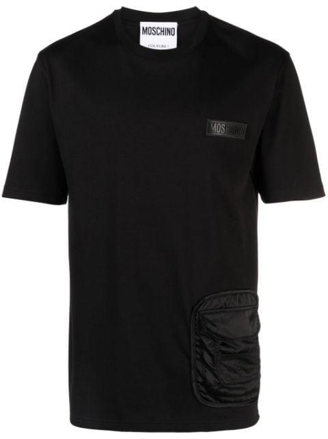 logo-appliqué cotton T-shirt by MOSCHINO
