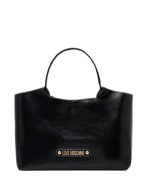 logo-appliqué tote bag by MOSCHINO