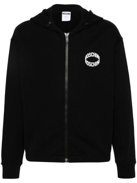 logo-appliqué zip-up hoodie by MOSCHINO