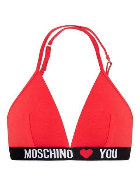 logo-band bra by MOSCHINO