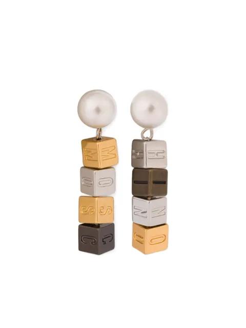 logo-beaded earrings by MOSCHINO