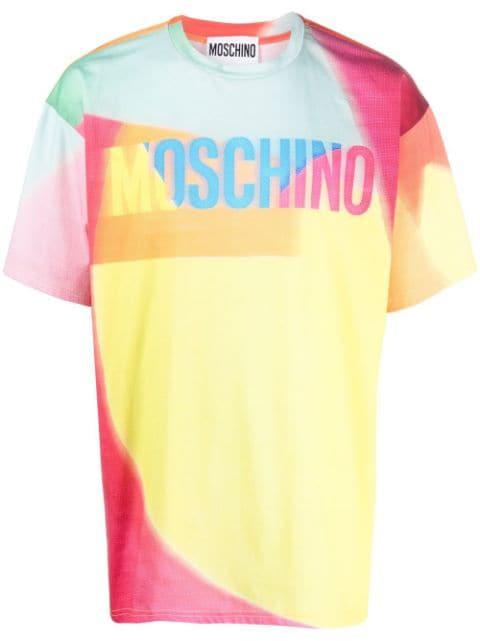 logo colour-block T-shirt by MOSCHINO