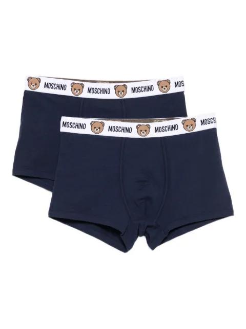 logo-detail boxers (pack of two) by MOSCHINO