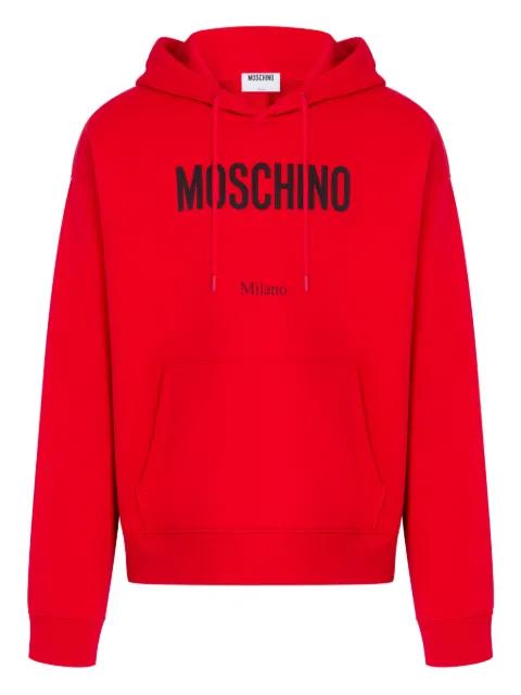 logo-detail cotton hoodie by MOSCHINO