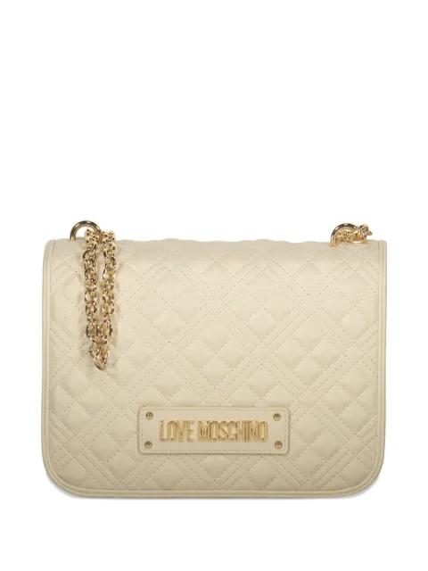 logo-detail quilted chain-strap handbag by MOSCHINO