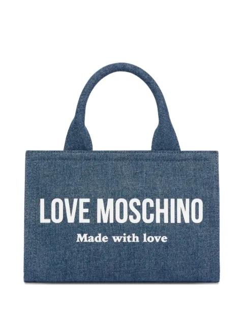 logo-detail tote bag by MOSCHINO