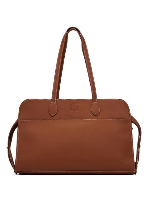 logo-detail tote bag by MOSCHINO