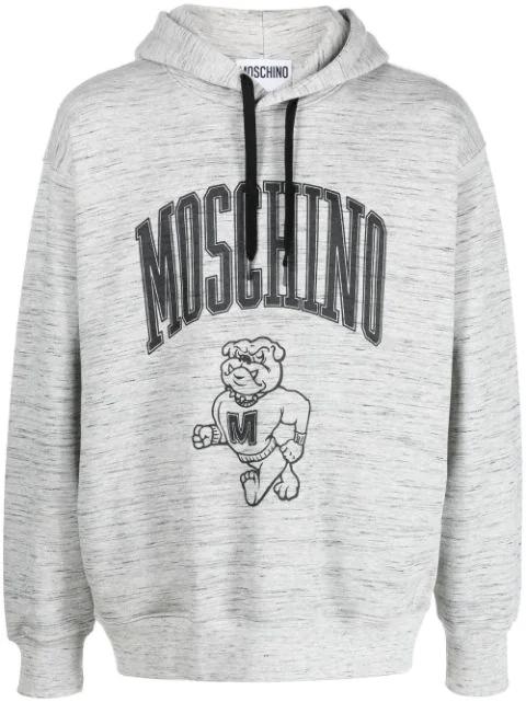 logo drawstring hoodie by MOSCHINO