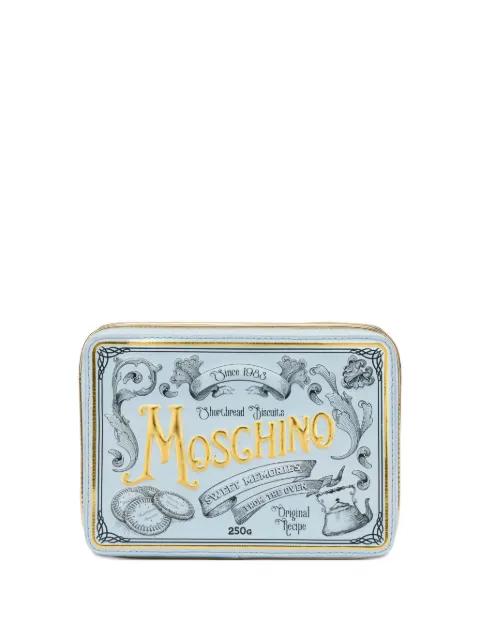 logo-embossed clutch by MOSCHINO