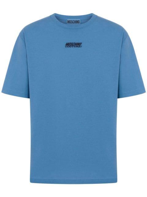 logo-embroidered cotton T-shirt by MOSCHINO