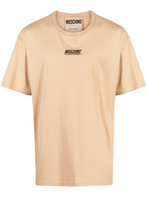 logo-embroidered cotton T-shirt by MOSCHINO