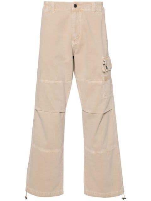 logo-embroidered cotton trousers by MOSCHINO