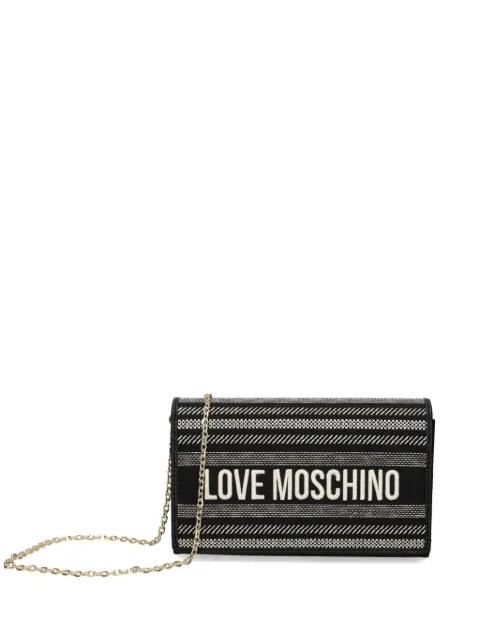logo-embroidered crossbody bag by MOSCHINO