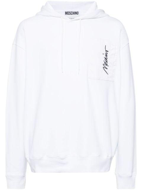 logo embroidered hoodie by MOSCHINO