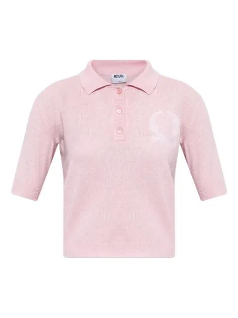 logo-embroidered polo shirt by MOSCHINO