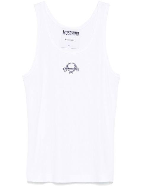 logo-embroidered tank top by MOSCHINO