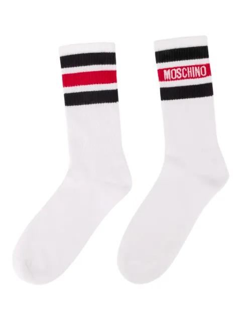 logo-embroidery socks by MOSCHINO