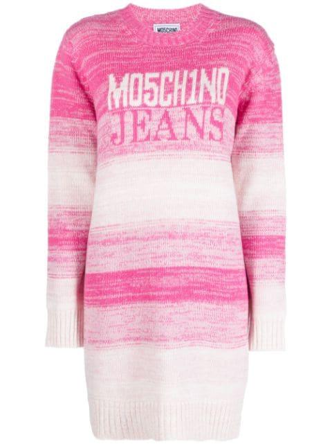 logo-intarsia wool-blend jumper by MOSCHINO