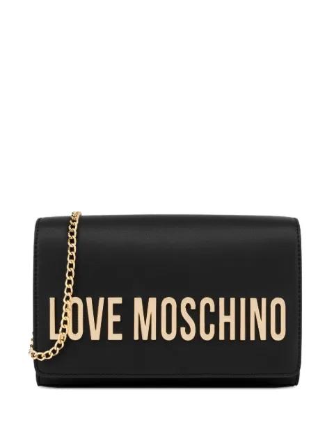 logo-lettering clutch bag by MOSCHINO