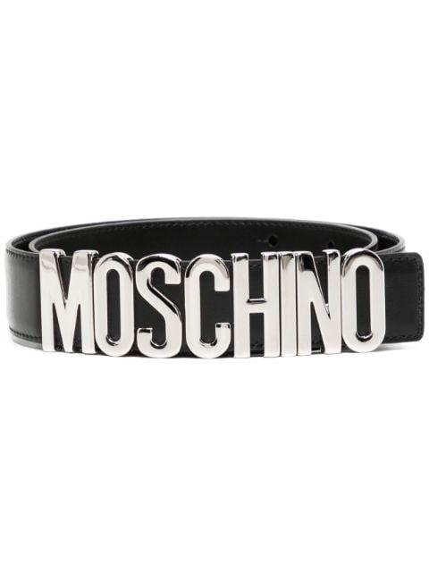 logo-lettering leather loafers by MOSCHINO