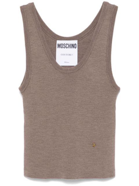 logo-lettering tank top by MOSCHINO