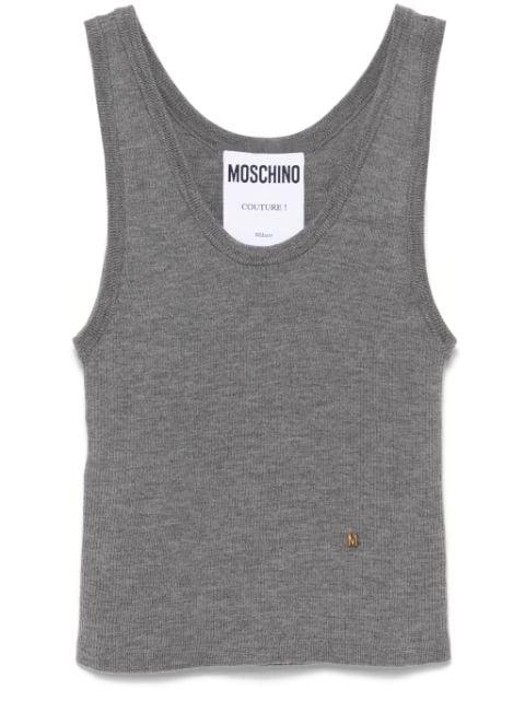 logo-lettering tank top by MOSCHINO