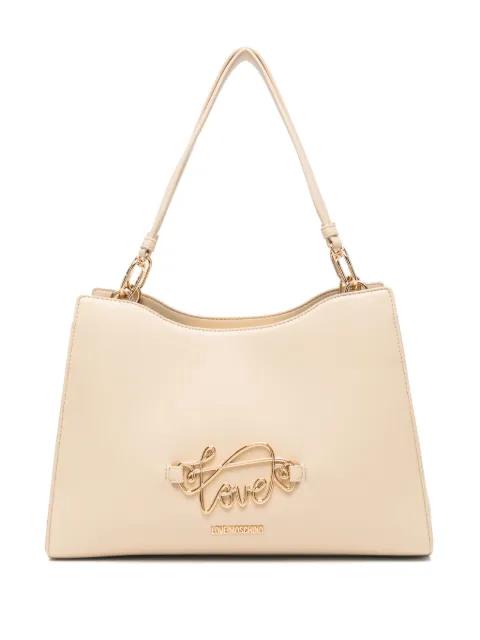 logo-lettering tote bag by MOSCHINO