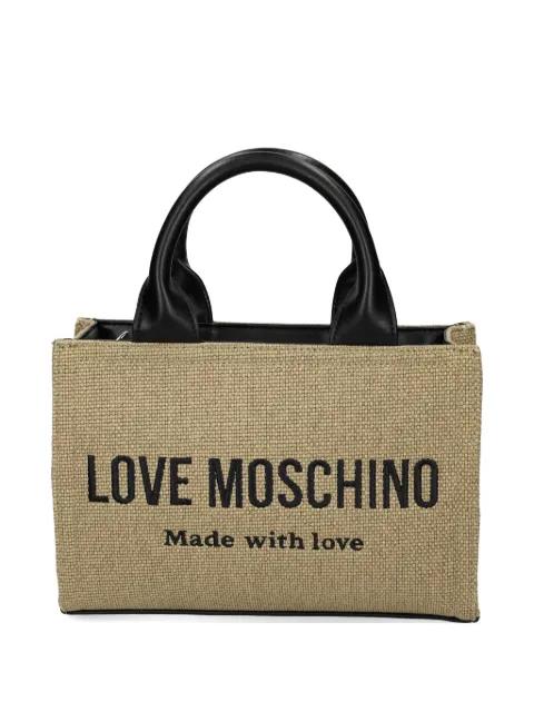 logo-lettering tote bag by MOSCHINO