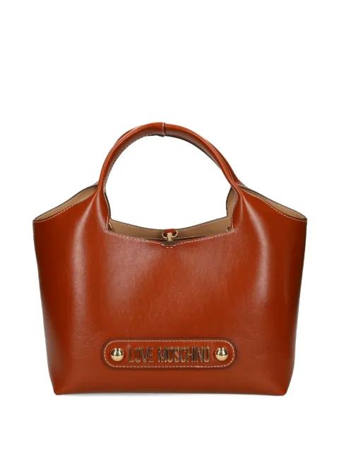 logo-lettering tote bag by MOSCHINO